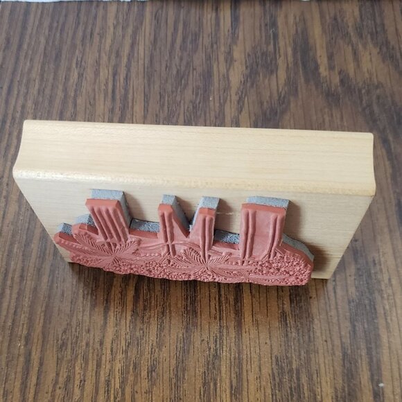 Double D Wood Mounted Tropical Oasis Trees and Palms Rubber Stamp H2120 - Picture 5 of 8